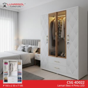 Lemari Pakaian Besi 4 Pintu | Almost Perfect – Lunarsol