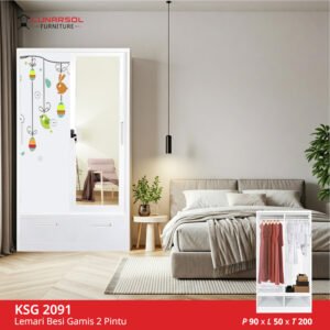 Lemari Khusus Gamis 90cm Lunarsol | Solusi Gantung Pakaian