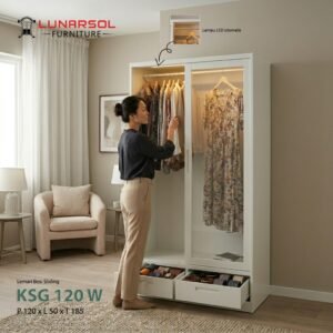 Lemari Gamis Full Gantung Lunarsol | Solusi Pakaian Anti Kusut
