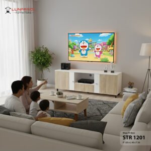 Rak TV Besi Minimalis STR Series (120/140/160cm) | Lunarsol Furniture
