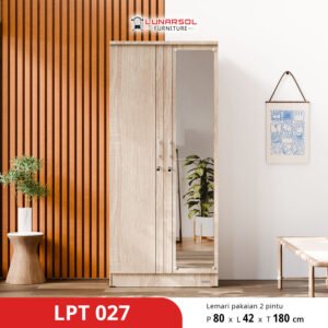 Lemari Pakaian 2 Pintu Cermin LPT 027