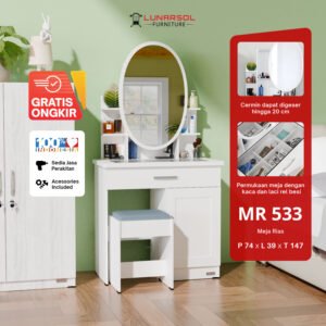 Meja Rias Minimalis Cermin Geser MR 533
