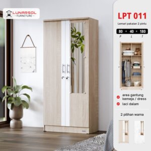 Lemari Pakaian Minimalis 2 Pintu LPT 011