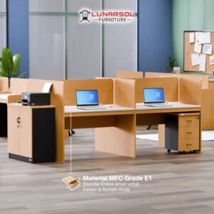 Meja Workstation 4 Seater WS 80 & WS 118