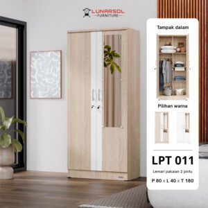 Lemari Pakaian Minimalis 2 Pintu LPT 011