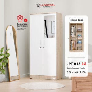 Lemari Pakaian 2 Pintu Ruang Gamis LPT 012 2G