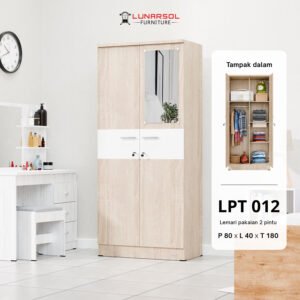 Lemari Pakaian 2 Pintu Minimalis LPT 012