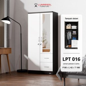 Lemari Pakaian 2 Pintu & Laci LPT 016