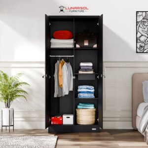 Lemari Pakaian Minimalis Walnut LPT 026