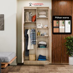 Lemari Pakaian 2 Pintu Meja Rias LPT 014