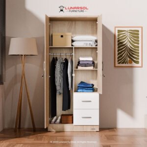 lemari 2 pintu minimalis laci LPT 028