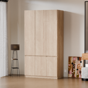 Lemari Pakaian Blockboard NOEL 3 Pintu Oak Muda