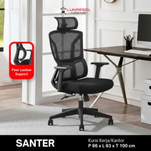Kursi Kantor SANTER Ergonomis Mesh Jaring