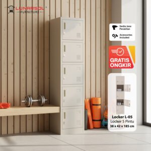 Locker Besi 5 Pintu LUNARSOL Minimalis Anti Karat