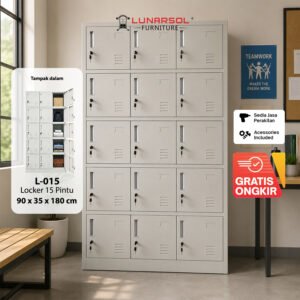Locker Besi 15 Pintu LUNARSOL Minimalis Anti Karat