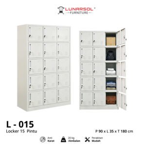 Locker Besi 15 Pintu LUNARSOL Minimalis Anti Karat
