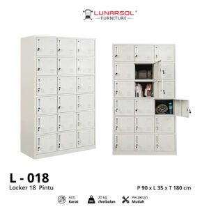 Locker Besi 18 Pintu LUNARSOL Minimalis Anti Karat