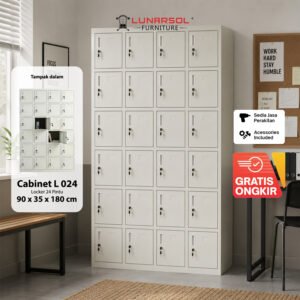 Locker Besi 24 Pintu LUNARSOL Minimalis Anti Karat