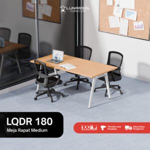 Cover produk meja rapat medium LQDR 180 Lunarsol Furniture dengan layanan gratis pengiriman dan jasa perakitan.