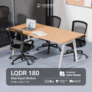 Meja Rapat Medium LQDR 180 Rangka Besi (Kapasitas 4 Orang)