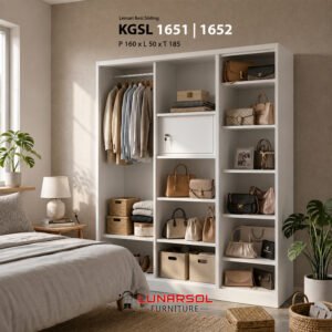 Lemari Besi Sliding 3 Pintu KGSL Series Anti Rayap