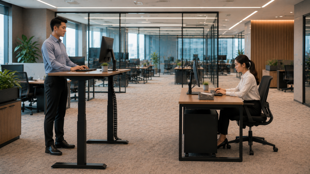 Perbandingan standing desk dan meja kantor konvensional