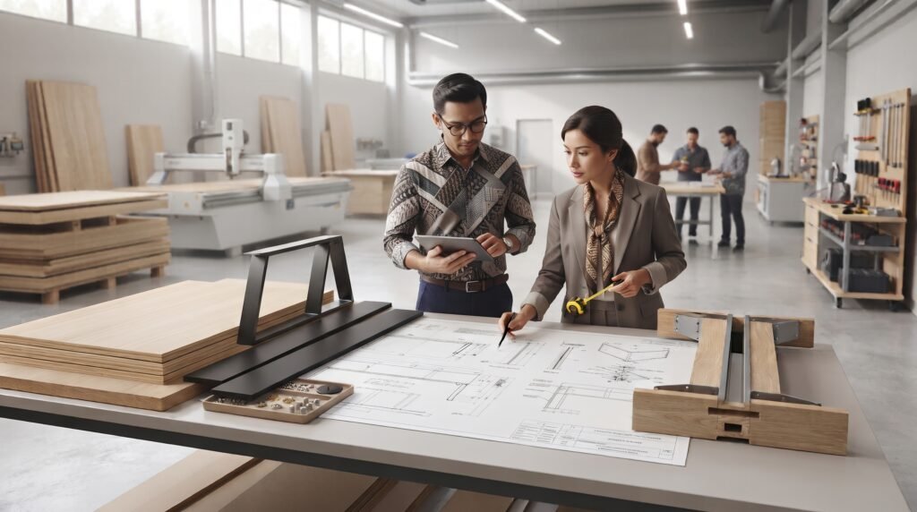 desain furniture custom menjadi acuan proses produksi