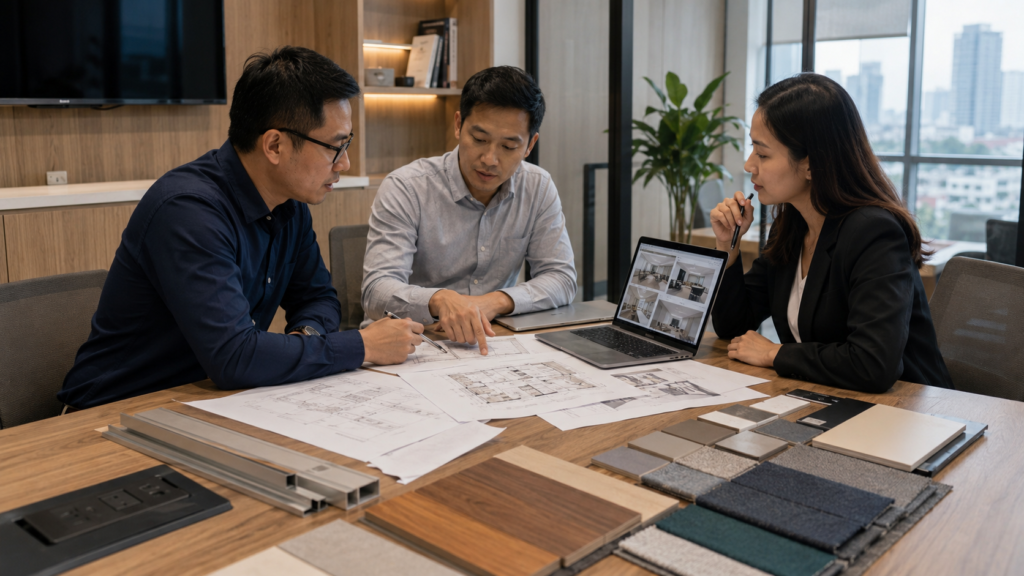 konsultasi kebutuhan proyek furniture custom kantor