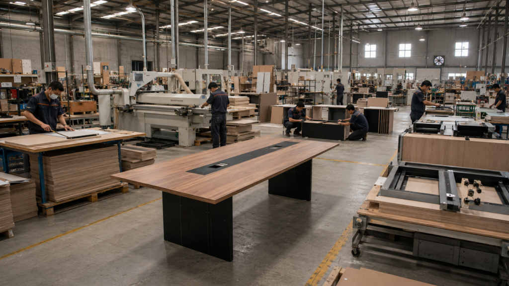 produksi furniture custom di pabrik