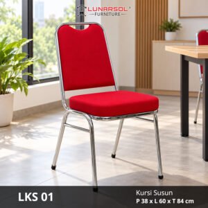Kursi Susun Besi Chrome LKS 01 Empuk & Tebal