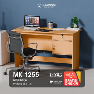 Meja Kerja Minimalis MK 1255 dengan Laci Penyimpanan